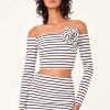 Tops Nicholas | Elaina Top - Stripe Milk Black