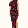 Dresses Nicholas | Calantha Dress - Magenta Rose Print