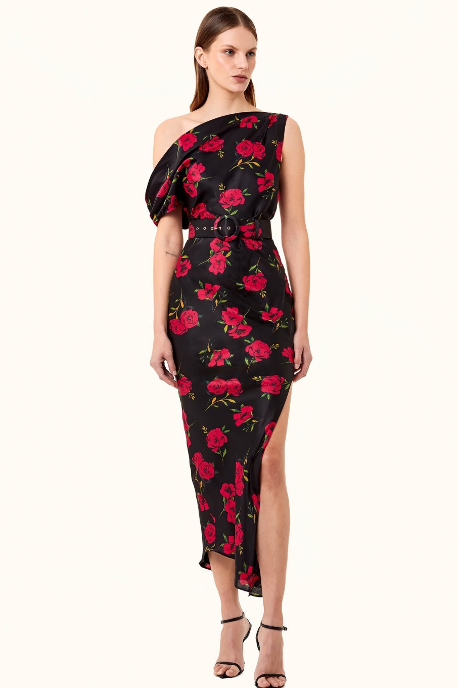 Dresses Nicholas | Calantha Dress - Magenta Rose Print