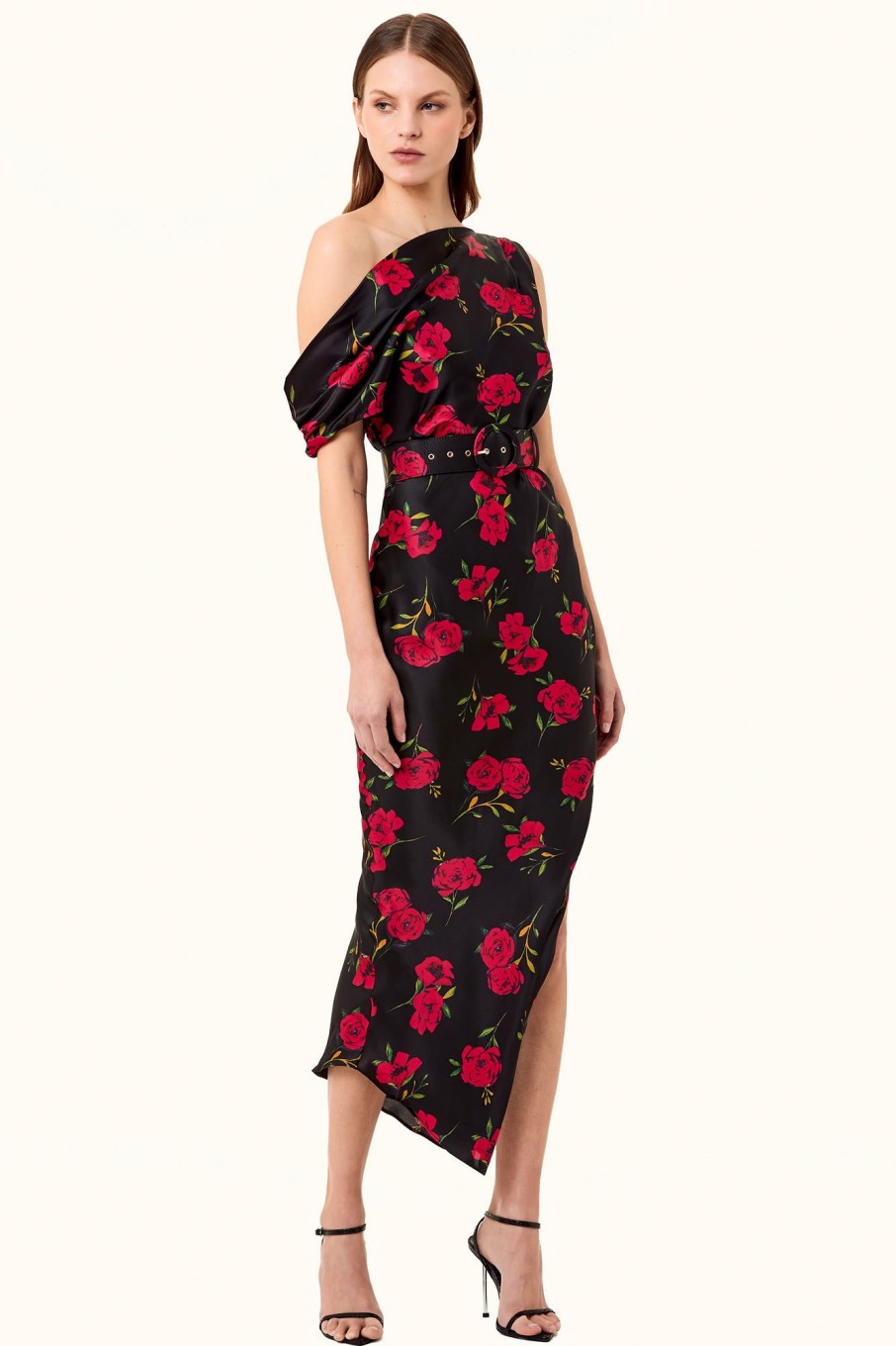 Dresses Nicholas | Calantha Dress - Magenta Rose Print