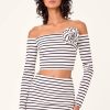 Tops Nicholas | Elaina Top - Stripe Milk Black