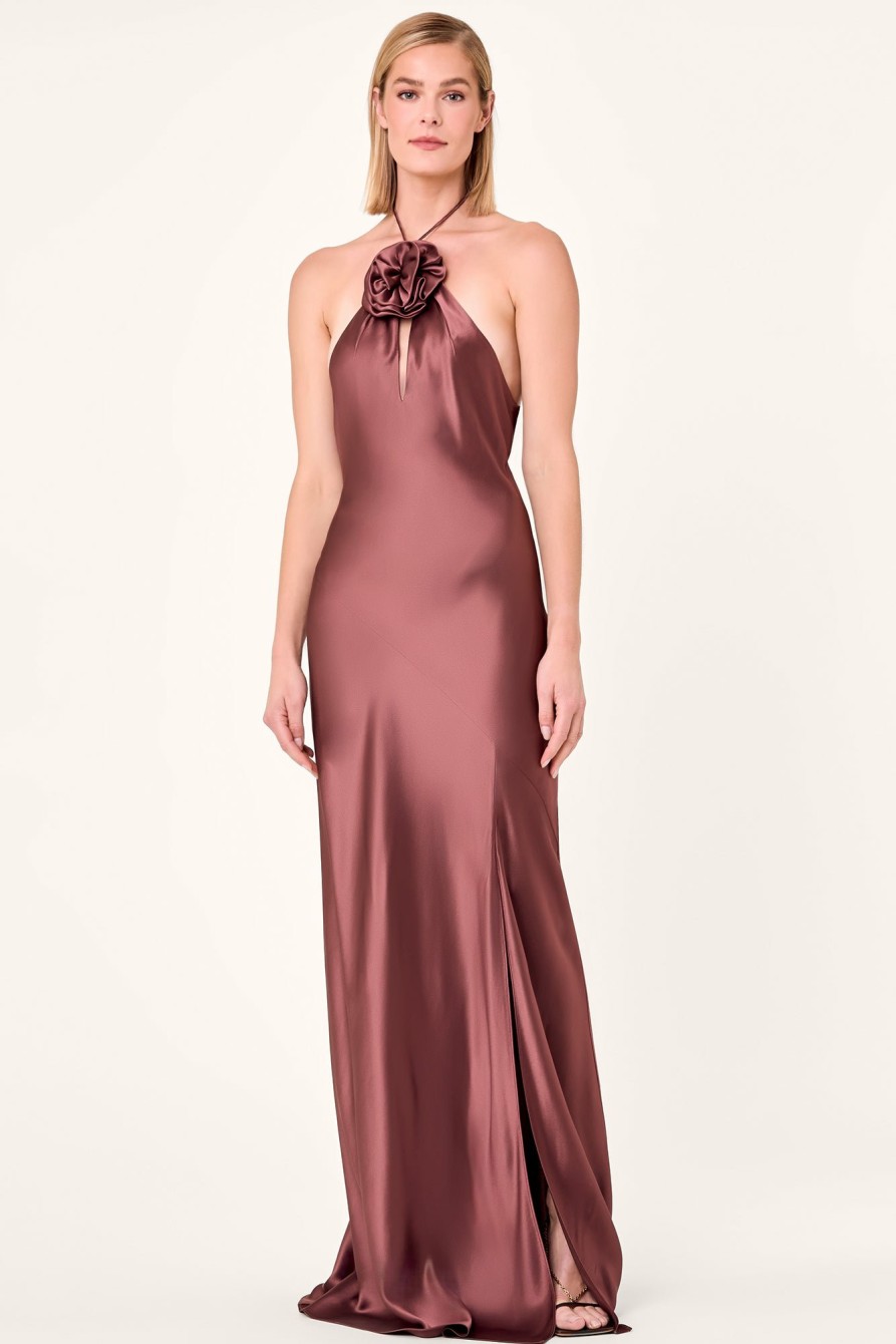 Dresses Nicholas | Ana Halter Dress - Nutmeg