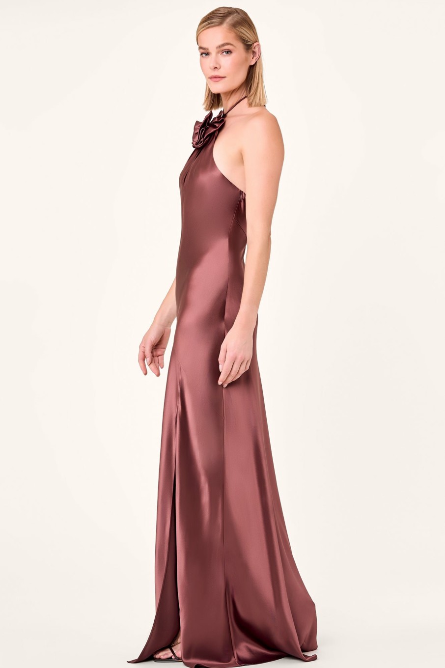 Dresses Nicholas | Ana Halter Dress - Nutmeg