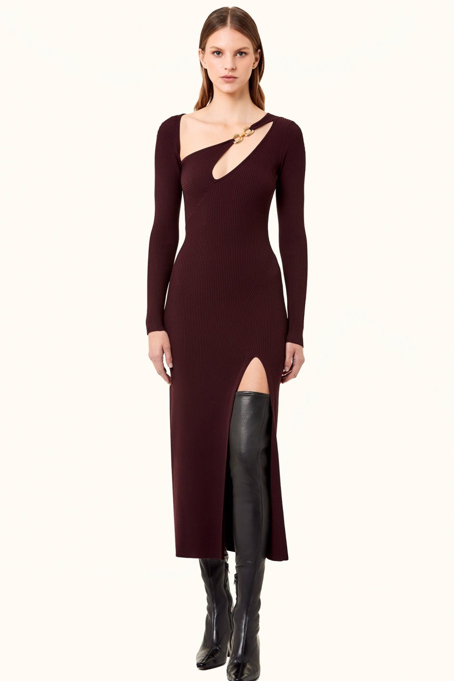 Knitwear Nicholas | Ginerva Dress - Dark Plum