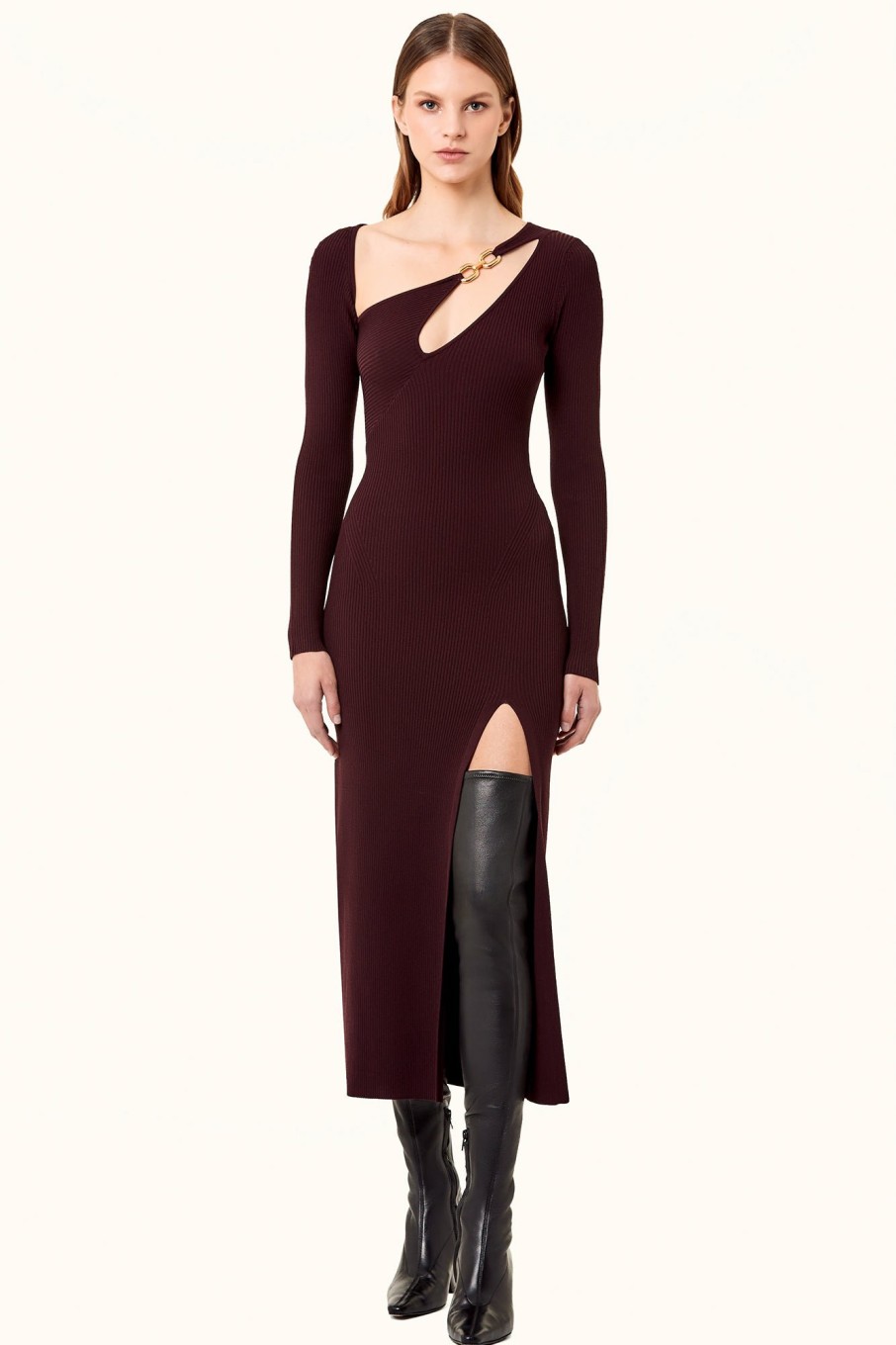 Knitwear Nicholas | Ginerva Dress - Dark Plum