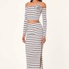 Skirts Nicholas | Ophelia Skirt - Stripe Milk Black