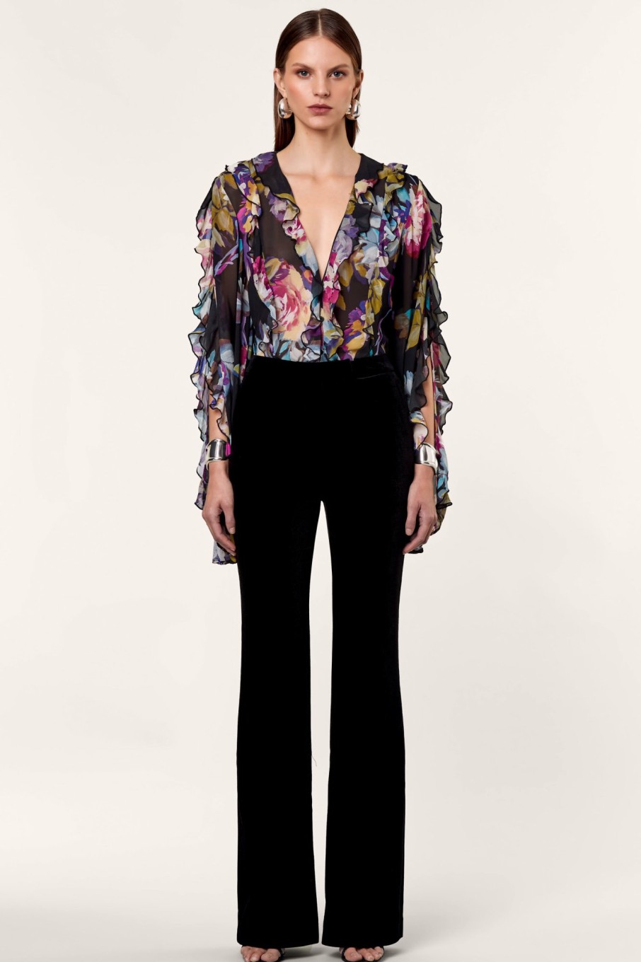 Tops Nicholas | Amira Top - Antique Floral Black